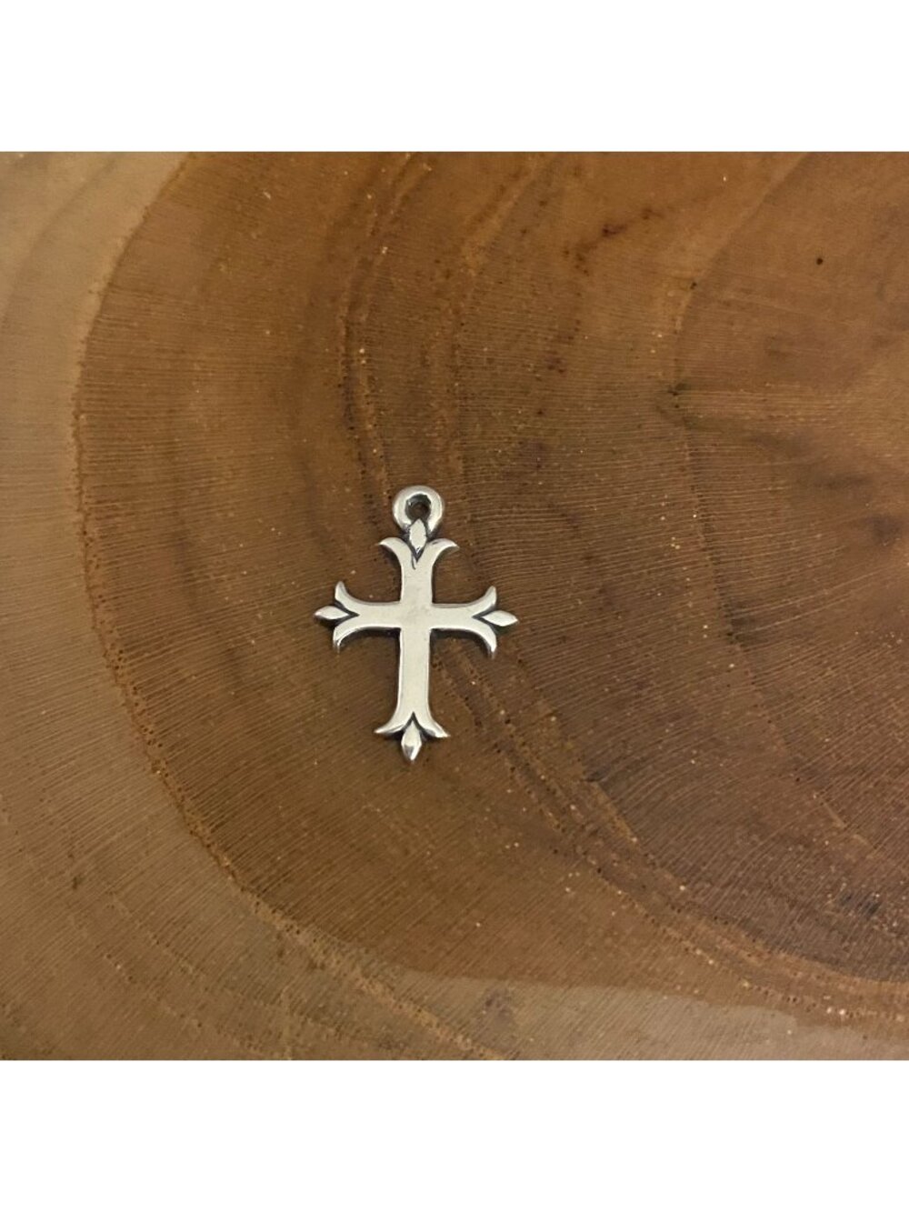 RETIRED James Avery Fleuree Cross Charm, Sterling SIlver